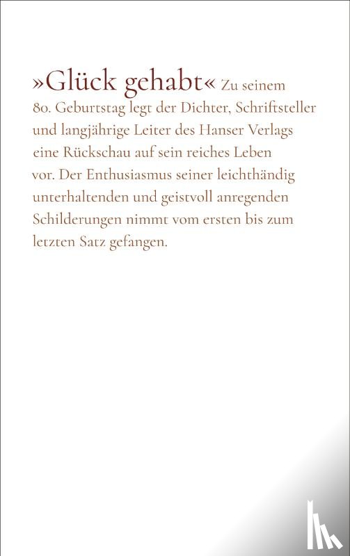 Krüger, Michael - Verabredung mit Dichtern