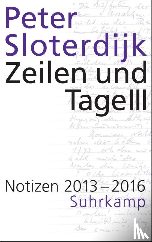 Sloterdijk, Peter - Zeilen und Tage III