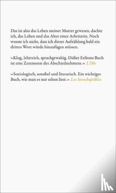 Eribon, Didier - Eine Arbeiterin