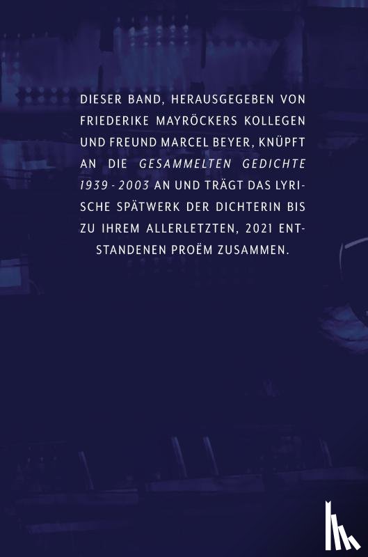 Mayröcker, Friederike - Gesammelte Gedichte