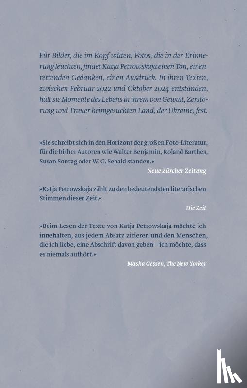 Petrowskaja, Katja - Als wäre es vorbei