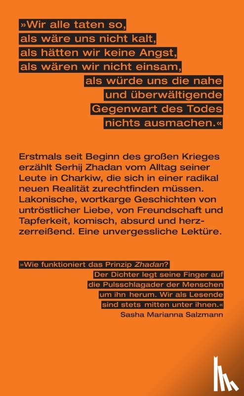 Zhadan, Serhij - Keiner wird um etwas bitten
