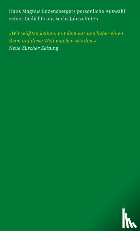 Enzensberger, Hans Magnus - Gedichte 1950-2010