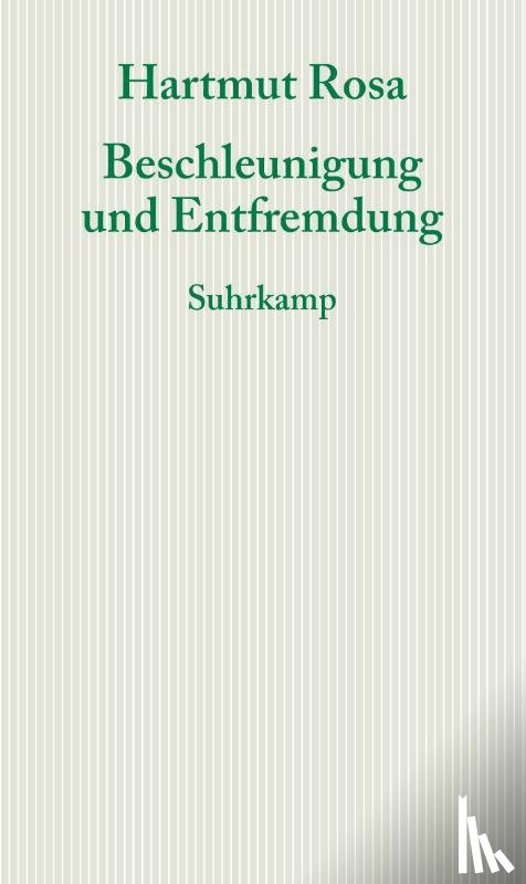Rosa, Hartmut - Beschleunigung und Entfremdung