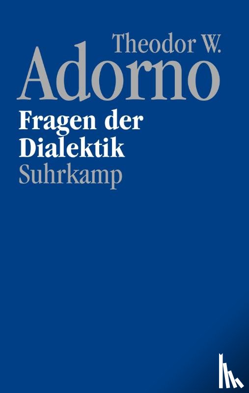 Adorno, Theodor W. - Nachgelassene Schriften. Abteilung IV: Vorlesungen