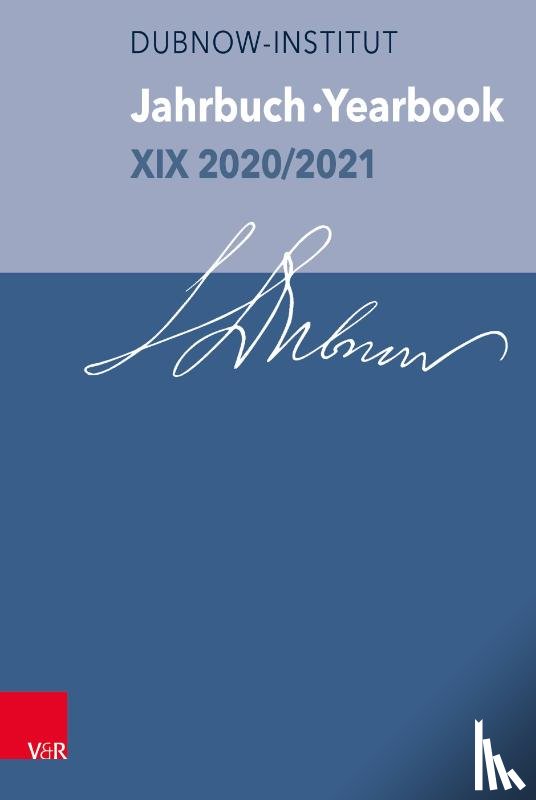  - Jahrbuch des Dubnow-Instituts /Dubnow Institute Yearbook XIX 2020/2021