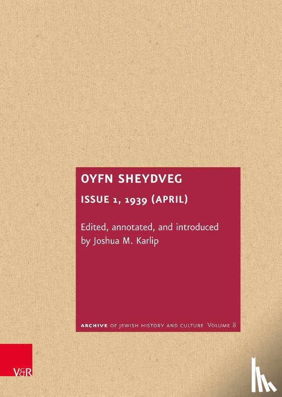  - Oyfn Sheydveg. Issue 1, 1939 (April)