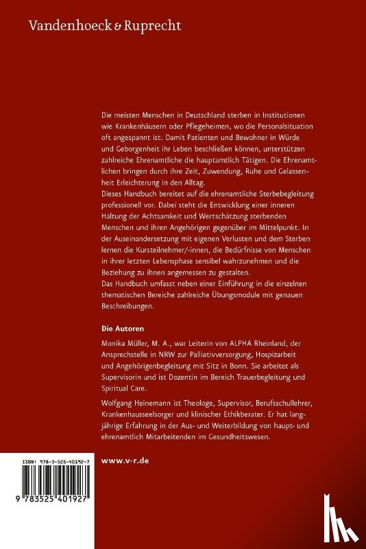 Müller, Monika, Heinemann, Wolfgang - Ehrenamtliche Sterbebegleitung