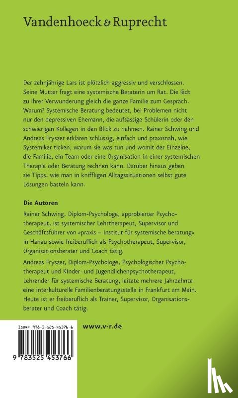Schwing, Rainer, Fryszer, Andreas - Systemische Beratung und Familientherapie - kurz, bundig, alltagstauglich