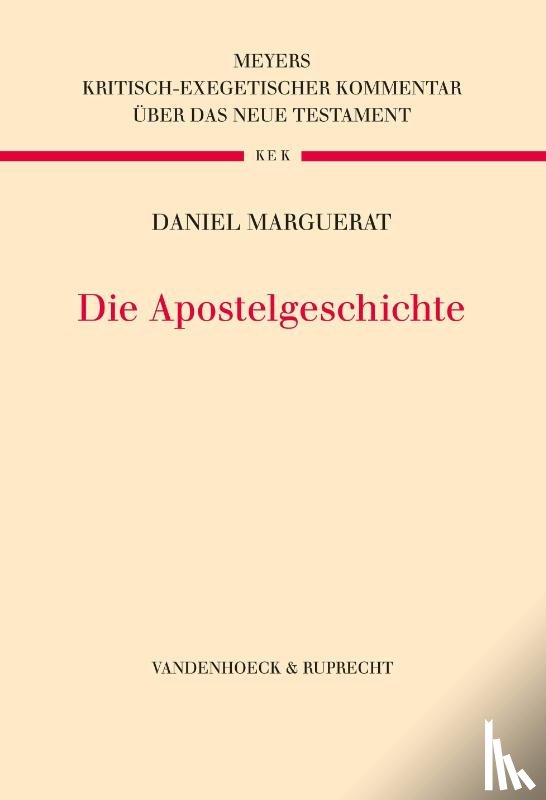 Marguerat, Daniel - Die Apostelgeschichte