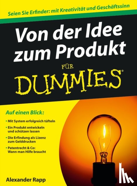 Rapp, Alexander - Von der Idee zum Produkt fur Dummies