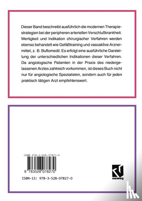 Landgraf, Helmut, Bisler, Horst - Aktuelle Therapieprinzipien bei der peripheren arteriellen Verschlußkrankheit