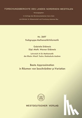 Dickmeis, Gabriele - Beste Approximation in Räumen von beschränkter p-Variation
