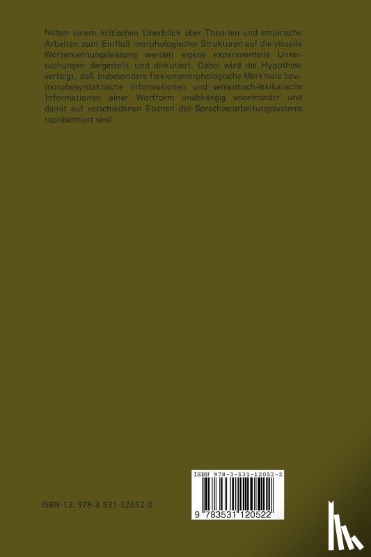 Etta Drews - Die Bedeutung von Morphemen fur die Sprachanalyse