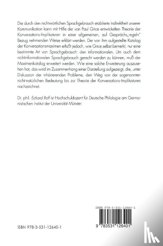 Rolf, Eckard - Sagen und Meinen