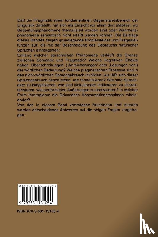 Eckard Rolf - Pragmatik