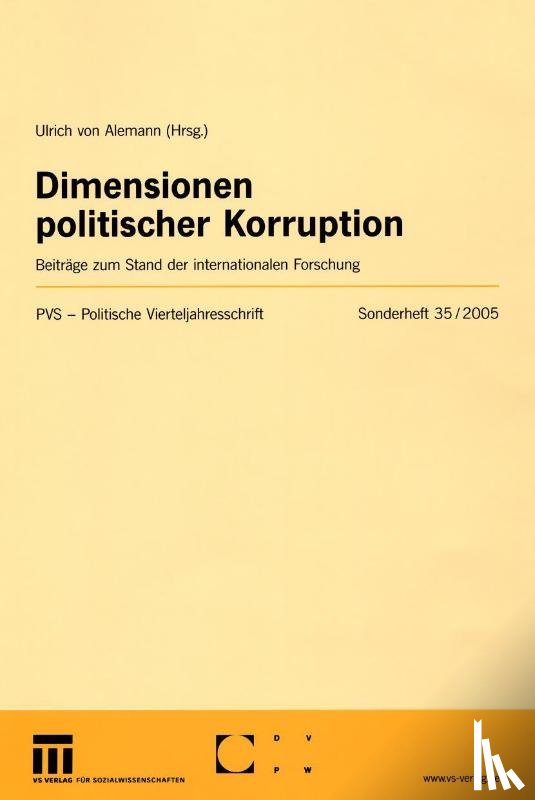 Ulrich Von Alemann - Dimensionen Politischer Korruption