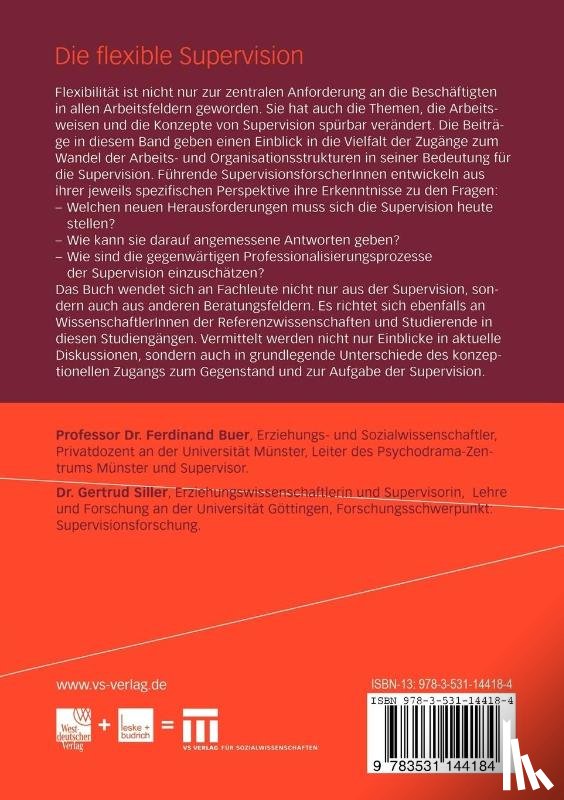 Ferdinand Buer, Gertrud Siller - Die Flexible Supervision