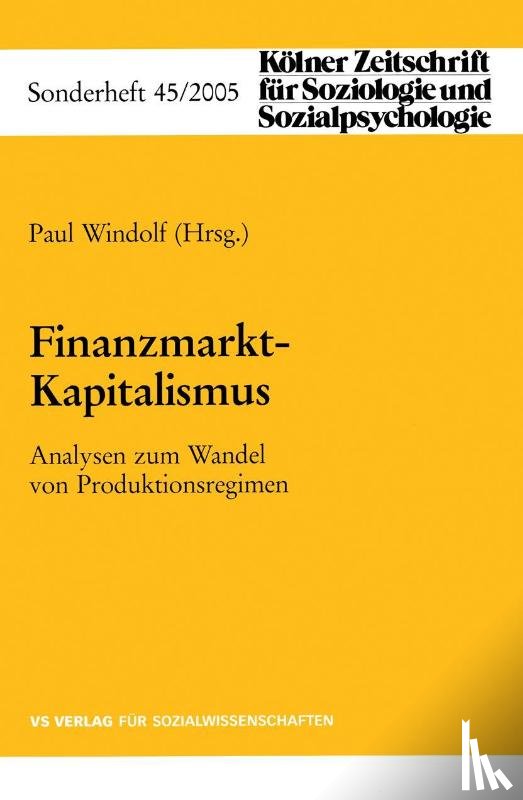 Paul Windolf - Finanzmarkt-Kapitalismus