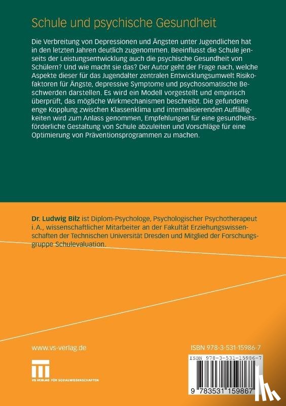 Ludwig Bilz - Schule Und Psychische Gesundheit