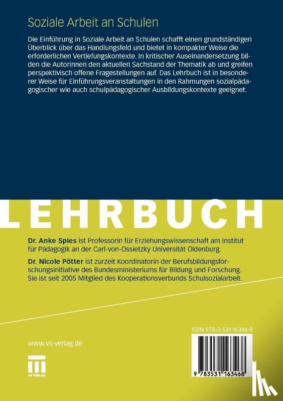 Spies, Anke, Poetter, Nicole - Soziale Arbeit an Schulen