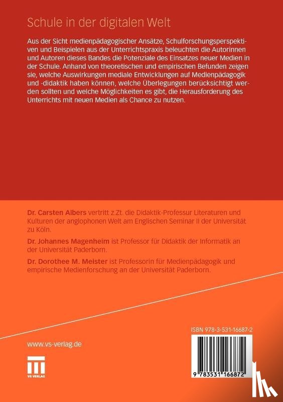 Carsten Albers, Johannes Magenheim, Dorothee M Meister - Schule in Der Digitalen Welt