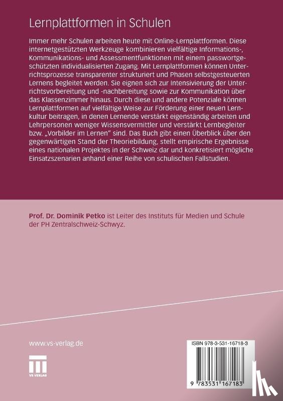 Dominik Petko - Lernplattformen in Schulen