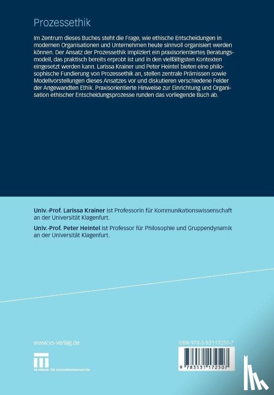 Larissa Krainer, Peter Heintel - Prozessethik