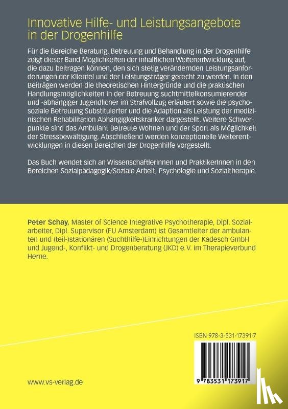 Peter Schay - Innovative Hilfe- Und Leistungsangebote in Der Drogenhilfe