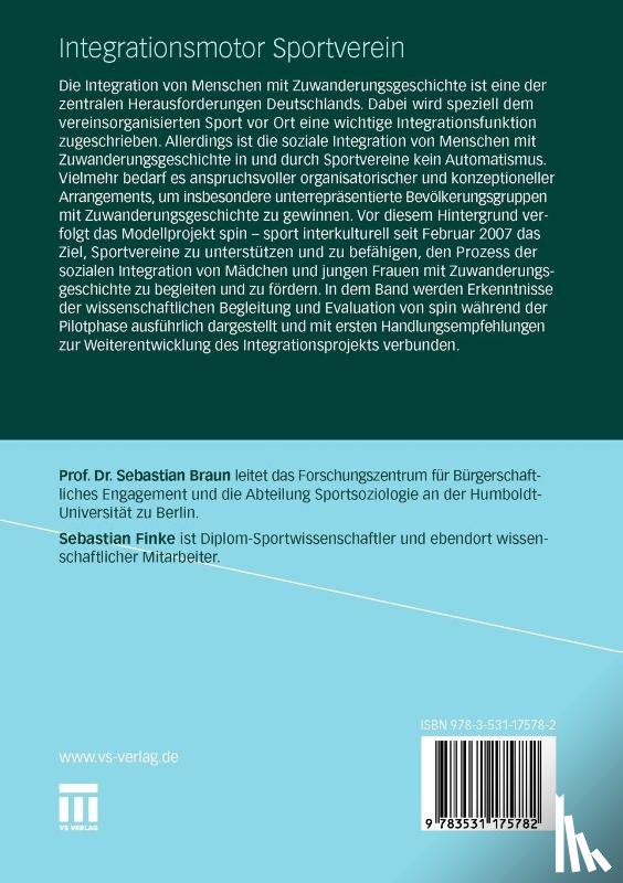 Sebastian Braun, Sebastian Finke - Integrationsmotor Sportverein