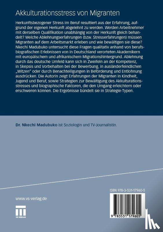 Nkechi Madubuko - Akkulturationsstress Von Migranten