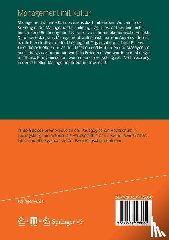 Timo Becker - Management Mit Kultur