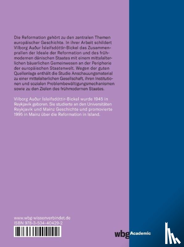 Ìsleifsdóttir-Bickel, Vilborg - Die Einführung der Reformation in Island 1537 - 1565