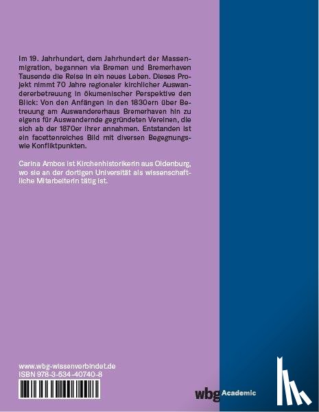 Ambos, Carina - "Unter allen Umständen vergiß nicht deine Bibel..."