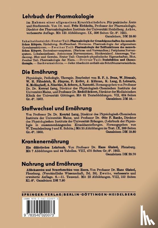 Fritz Eichholtz - Die Toxische Gesamtsituation Auf Dem Gebiet Der Menschlichen Ernahrung