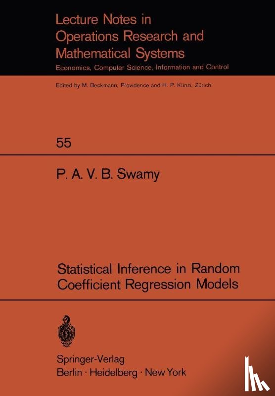 P.A.V.B. Swamy - Statistical Inference in Random Coefficient Regression Models