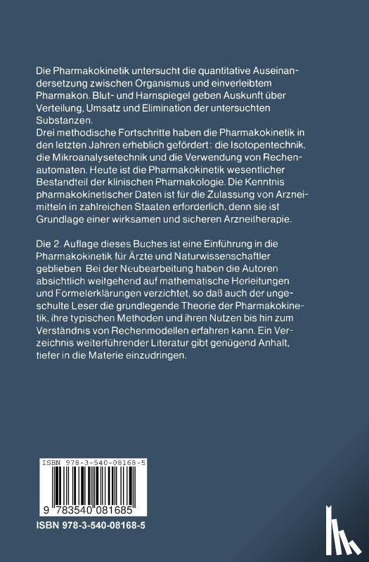 Erich Gladtke, Hans Michael Von Hattingberg - Pharmakokinetik