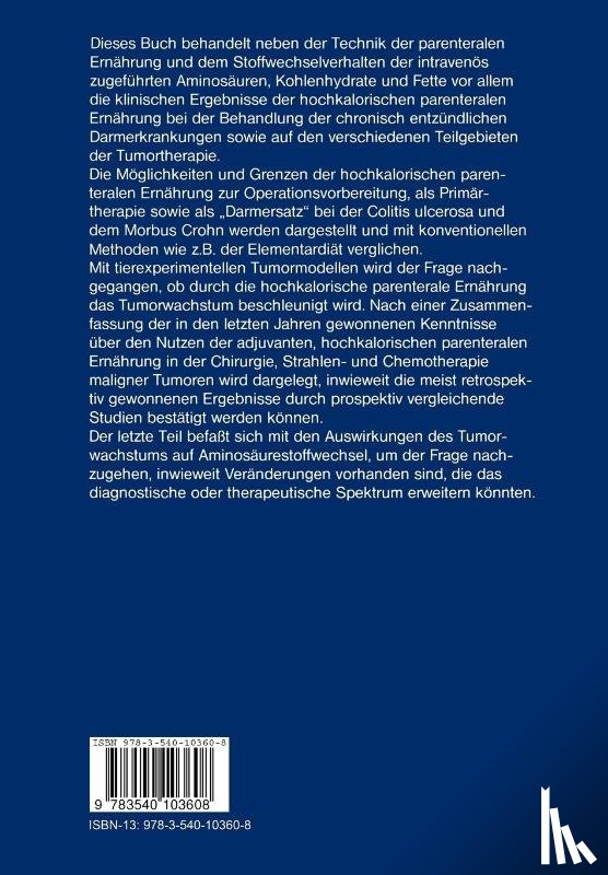  - Hochkalorische parenterale Ernährung