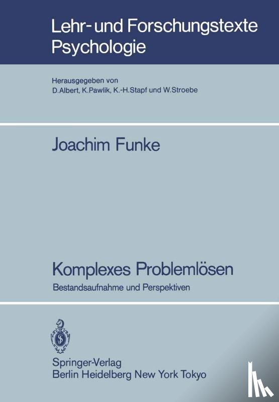 Joachim Funke - Komplexes Problemlosen