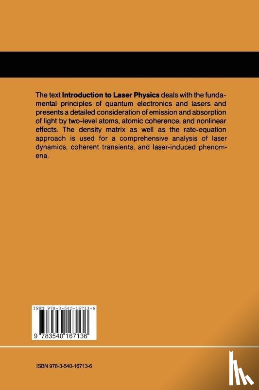 Shimoda, Koichi - Introduction to Laser Physics