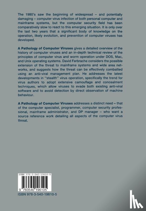 Ferbrache, David - A Pathology of Computer Viruses
