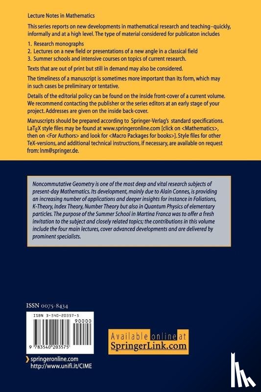 Connes, Alain, Cuntz, Joachim, Guentner, Erik G., Higson, Nigel - Noncommutative Geometry