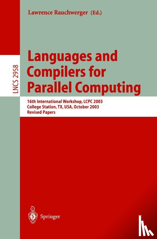  - Languages and Compilers for Parallel Computing