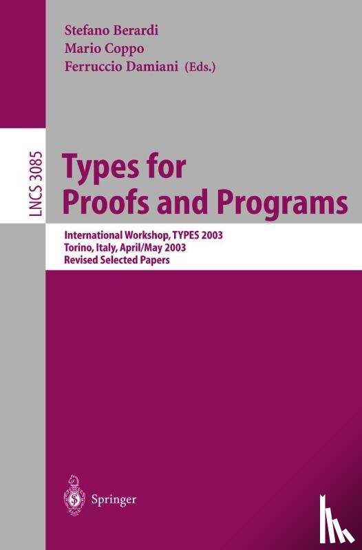  - Types for Proofs and Programs