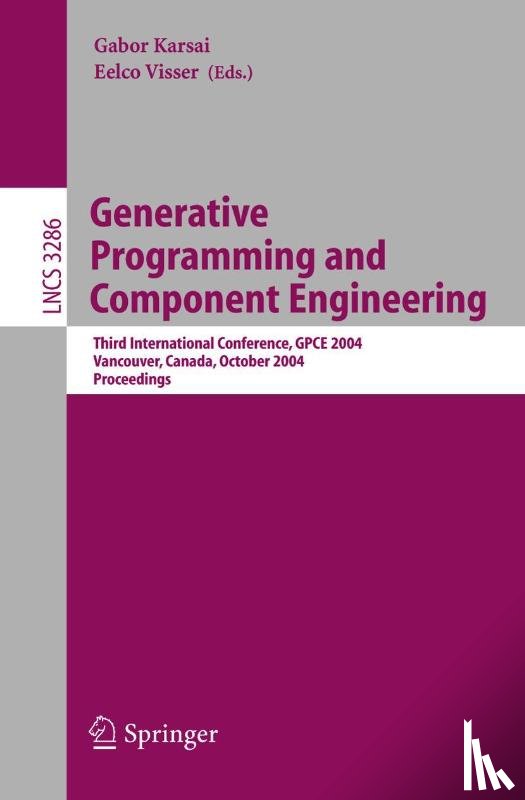  - Generative Programming and Component Engineering