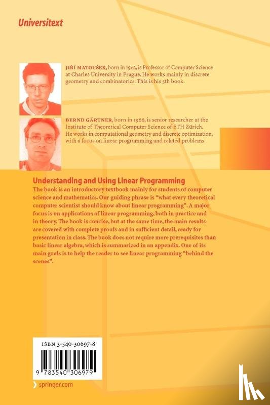 Matousek, Jiri, Gartner, Bernd - Understanding and Using Linear Programming