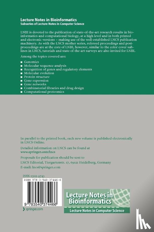  - Pattern Recognition in Bioinformatics