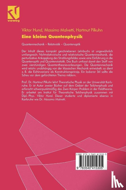 Hund, Viktor, Pilkuhn, Hartmut, Malvetti, Massimo - Eine kleine Quantenphysik