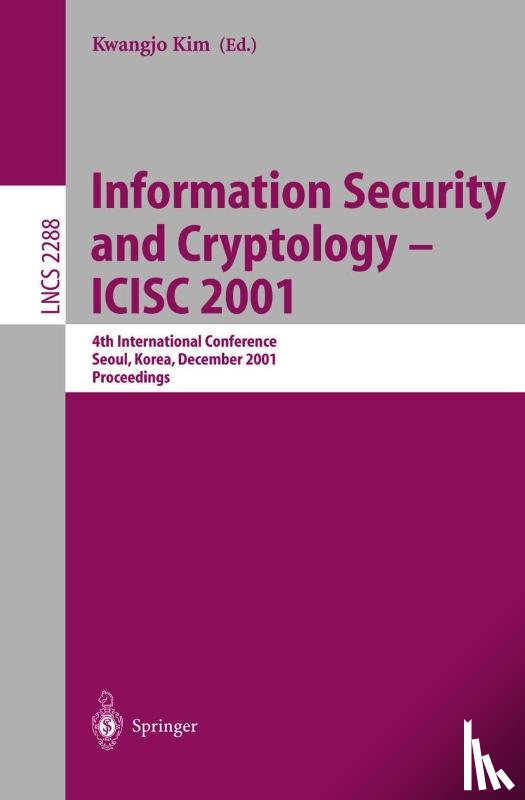  - Information Security and Cryptology - ICISC 2001