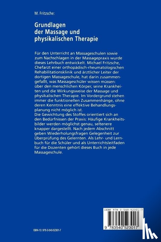 Michael Fritzsche - Grundlagen Der Massage Und Physikalischen Therapie